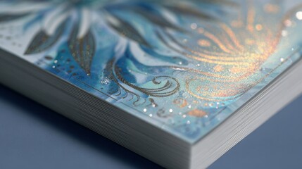 Premium greeting card corner featuring NEW YEAR 2026 in metallic foil