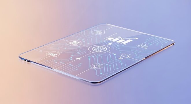 Digital data network on transparent tablet device technology