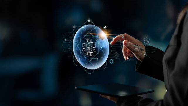 A global quantum computing network for the future of communication and data processing. A worldwide system powered by quantum technology and AI. Motif