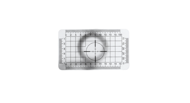 Macro shot of a calibration card isolated on transparent background, highlighting its intricate patterns and precise measurements for accurate photography - Powered by Adobe