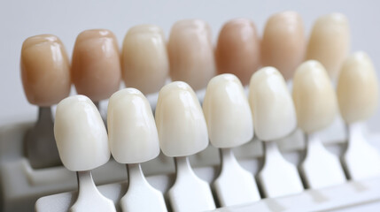 Dental veneers are essential for enhancing smiles, offering range of shades to match natural teeth. These samples showcase variety available for personalized dental solutions