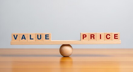Balancing Act Value and Price - A Conceptual Visual of Financial Decisions