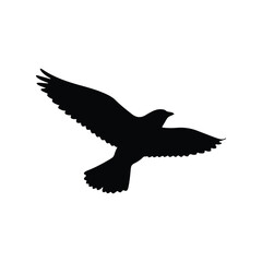 Obraz premium Bird Silhouette Flat Minimal Vector Icon