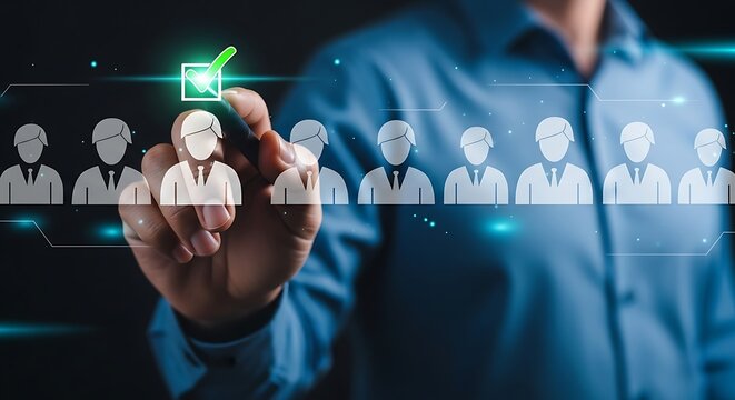 Person selection digital interface icon