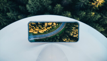 military medal on blue background