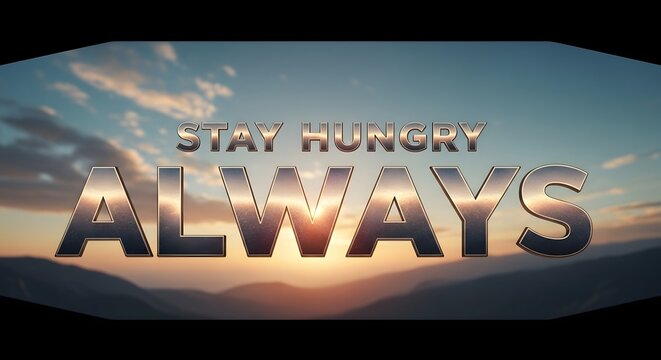 Inspirational sunset background with motivational message encouraging perseverance and positivity in daily life