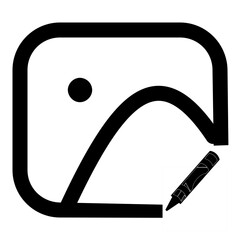 AI photo editor icon photo editor black icon