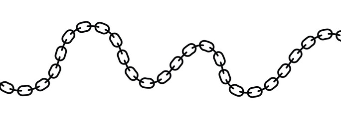 Chain links isolated on white background. Linked Metal Chain. Link chain icon. Vector illustrator