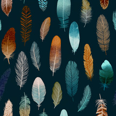 Bird Feathers Pattern Design for National Bird Day Theme