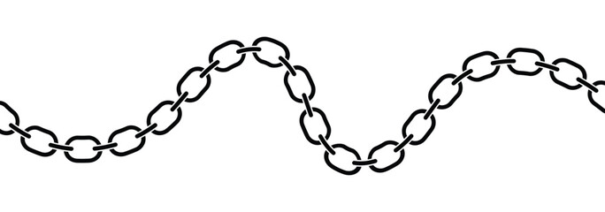 Chain links isolated on white background. Linked Metal Chain. Link chain icon. Vector illustrator