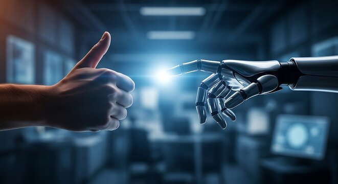 Human Hand Meets Robotic Finger robotic hand technology