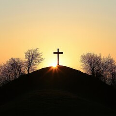 cross in the sunset, Generative AI