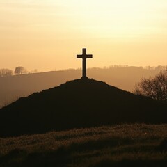 cross on the top of the hill, Generative AI