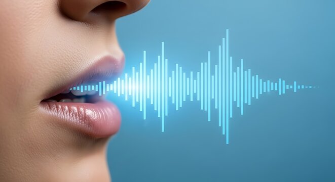 Lips speaking sound wave mouth audio