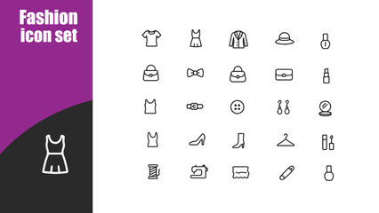 Fashion icon set
