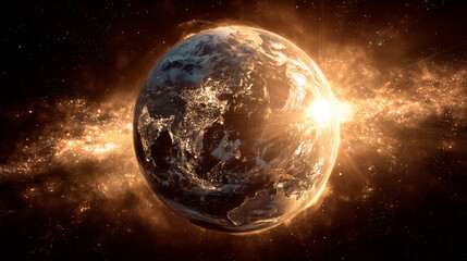 Earth at Closest Point to the Sun - Perihelion Day Concept 