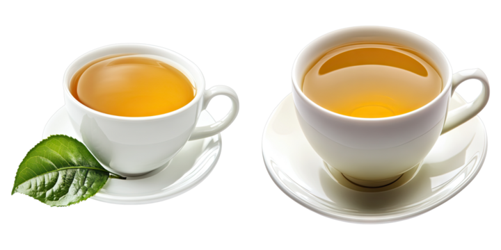 Two cups of refreshing tea, a perfect morning start