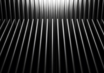 Abstract black and white background with vertical lines creating a modern and minimalist design, perfect for adding depth and texture to any project