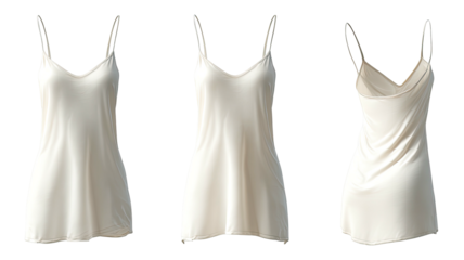 Ivory camisole displayed from front and back perspectives
