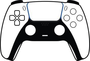 White and Black Gaming Controller with Blue Accents video game console © MD MOZAMMEL HAQUE
