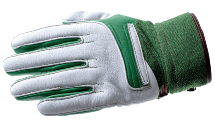 Single golf glove with velcro strap background isolated on a Transparent background, PNG file.