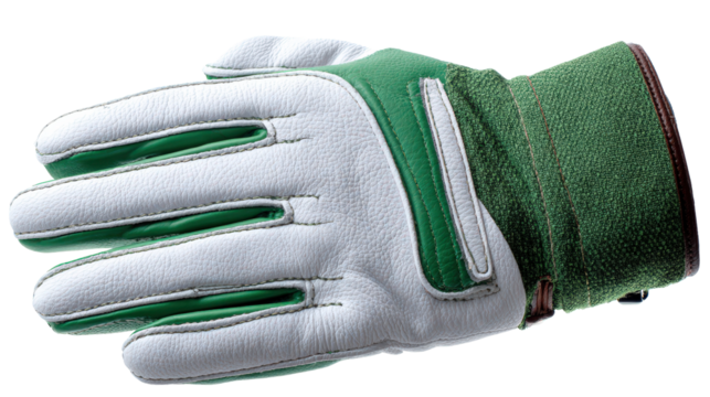 Single golf glove with velcro strap background isolated on a Transparent background, PNG file.