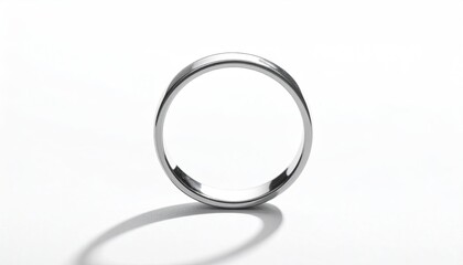 Metal band casts sharp shadow on white