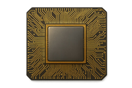 Microchip cpu central processing unit processing data on a circuit board, computer technology and electronic hardware