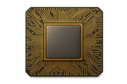 Microchip cpu central processing unit processing data on a circuit board, computer technology and electronic hardware