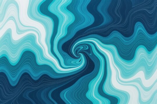 Abstract pattern with dynamic blue and white swirling wavy lines. - Powered by Adobe