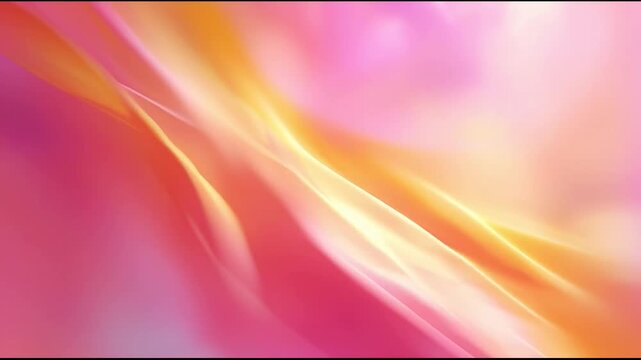 Abstract flowing background with pink orange and yellow colors smooth motion.