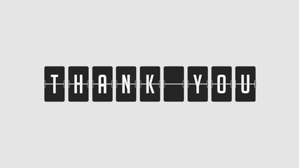 Minimalist Typewriter Block Letters Thank You End Screen YouTube Outro Animation - Powered by Adobe