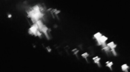 Abstract motion blur of bright geometric lights, modern concept