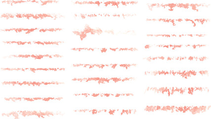 Textured Coral Brush Strokes and Dividers Collection – Hand-Drawn Watercolor and Grunge Lines with Artistic Accents.