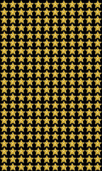 repeating gold stars on a vertical black background