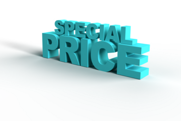 3D word Special Price isolated in white