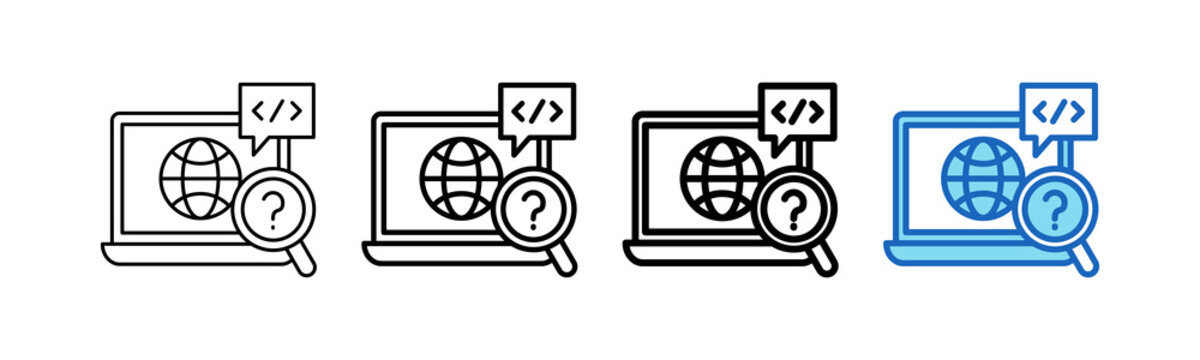 Programming Language Icon outline style icon
