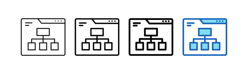 Sitemap Icon outline style icon