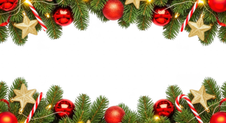 Isolated winter Christmas holiday banner isolated on transparent background