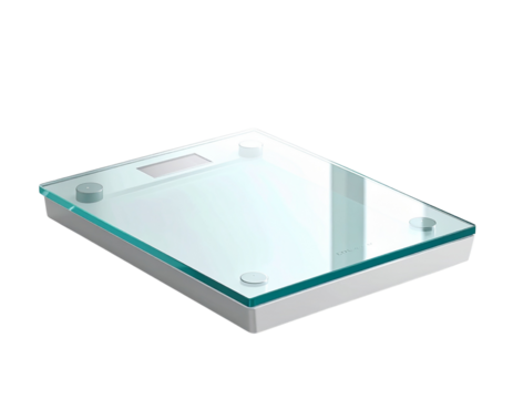 Minimalist Glass Bathroom Scale PNG