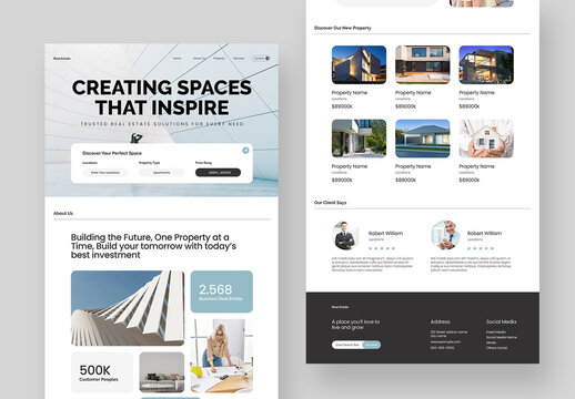 Real State Landing Page Design