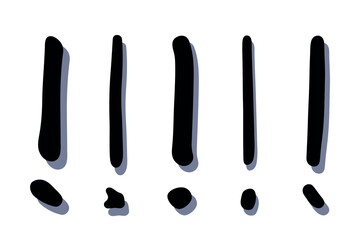 Set of hand drawn exclamation mark clipart Single element for design
