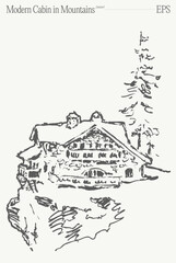 Stylish and Modern Mountain Cabin Nestled in a Serene and Beautiful Natural Setting