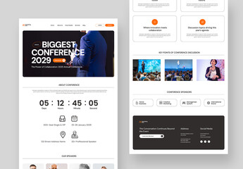 Online Event Landing Page Template