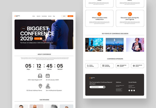 Online Event Landing Page Template