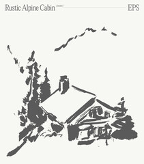 Discover a Rustic Alpine Cabin Nestled in a Serene and Picturesque Mountain Setting