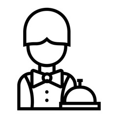 hotel service Line Icon