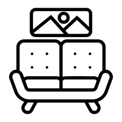 hotel service Line Icon