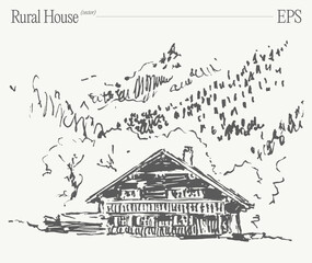 A Charming Country House Nestled Amidst Beautiful and Scenic Mountains Surrounded by Nature