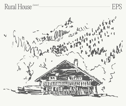 A Charming Country House Nestled Amidst Beautiful and Scenic Mountains Surrounded by Nature